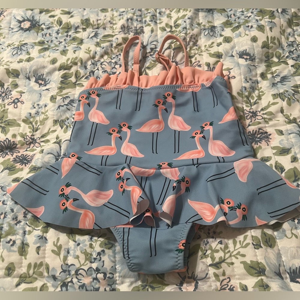 Flamingo Print Baby Swimsuit Baby Girl SHEIN Swimsuit Size (12-24m)